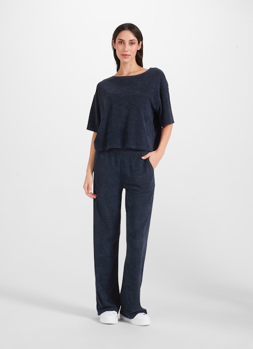 Coupe Loose Fit T-shirts Tissu éponge - T-shirt navy