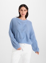 Coupe oversize Maille Cashmere Blend - Pull cornflower