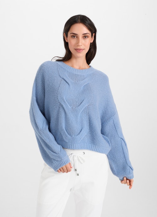 Oversized Fit Knitwear Cashmere Blend - Sweater cornflower