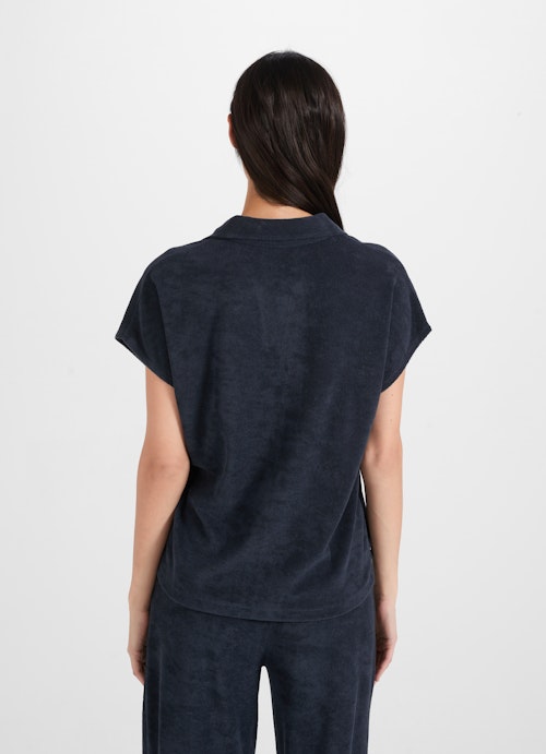 Regular Fit T-shirts Frottee - Poloshirt navy