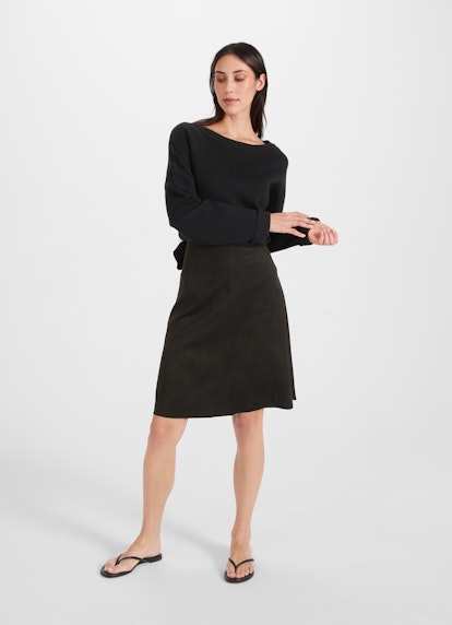 Medium Length Skirts Tech Velours - Rock black