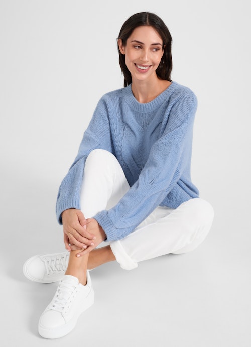 Oversized Fit Strick Cashmere Blend - Pullover cornflower
