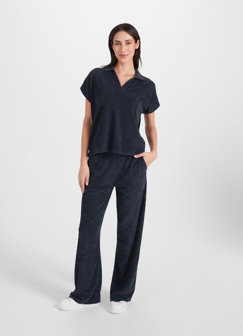 Regular Fit T-shirts Frottee - Poloshirt navy