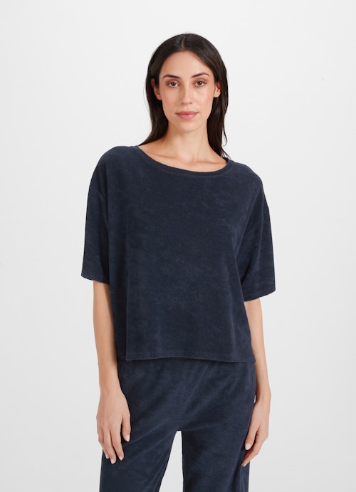 Loose Fit T-shirts Frottee - T-Shirt navy