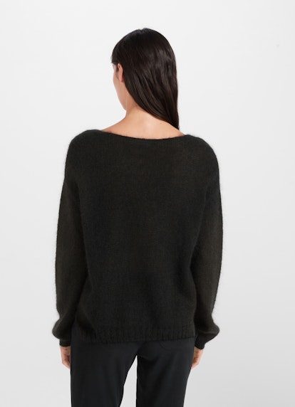 Casual Fit Strick Pullover black