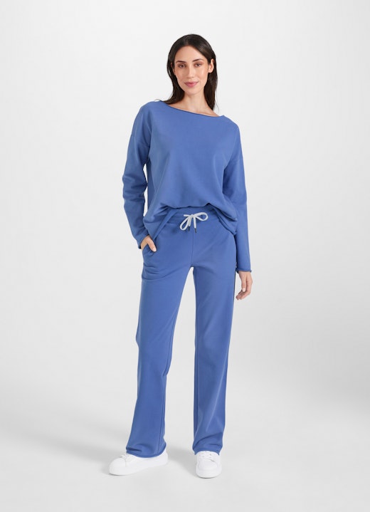 Bermuda Pantalons Wide Leg Fit - Pantalon sweat french blue