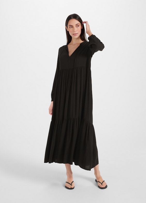 Maxi Length Kleider Viskose - Kleid black