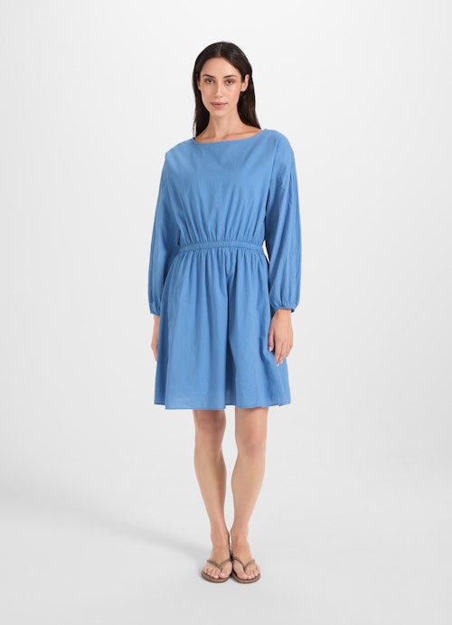 Short Length Kleider Popeline Kleid cornflower