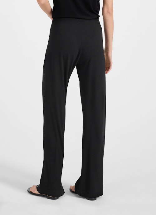 Wide Leg Pants Wide Leg Fit - Jersey Trousers black