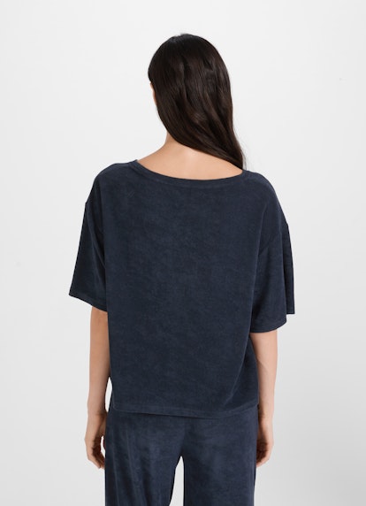 Loose Fit T-Shirts Frottee - T-Shirt navy