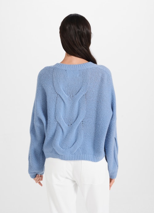 Oversized Fit Strick Cashmere Blend - Pullover cornflower