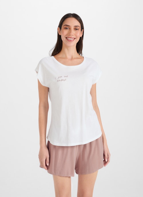 Regular Fit T-shirts Nightwear - T-Shirt white