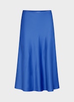 Medium Length Skirts Satin - Skirt french blue