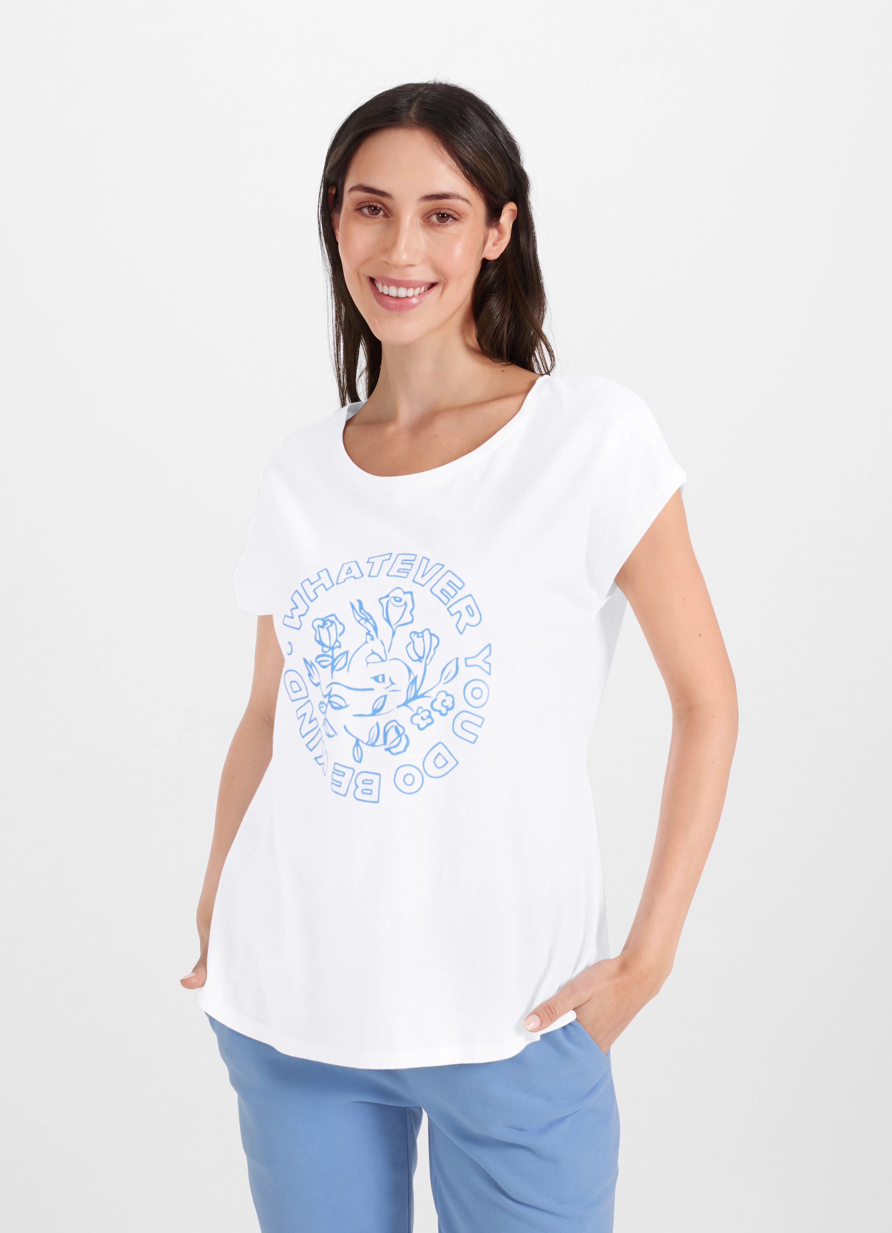 White T-Shirt Sara | Buy T-shirts online at JUVIA
