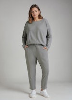 Coupe taille haute Pantalons Pantalon de jogging taille haute steel grey mel.