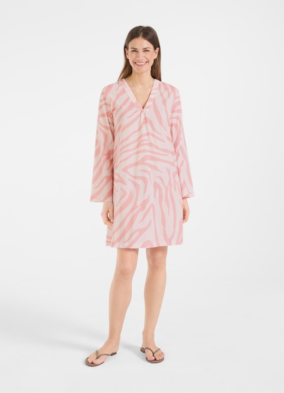 Longueur de la chemise Robes Popeline - Robe tunique flamingo
