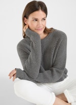 Coupe Casual Fit Maille Cashmere blend - Pulls steel grey mel.