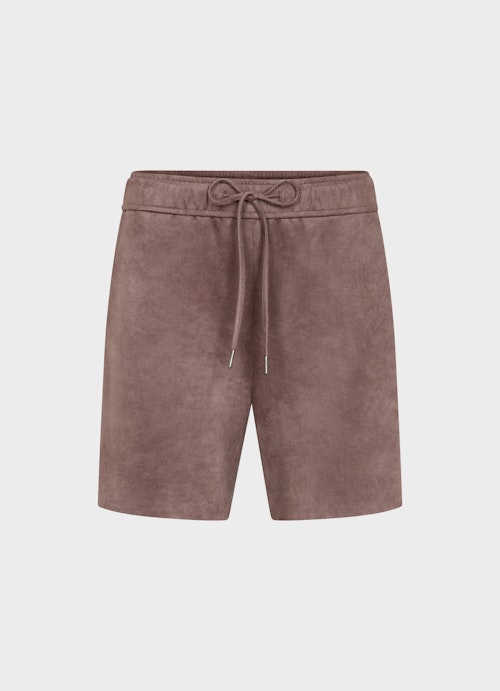 Regular Fit Shorts Tech Velours - Shorts titan grey