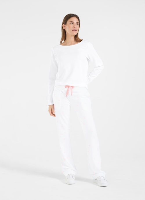 Boot Cut Pants Wide Leg Fit - Sweatpants white