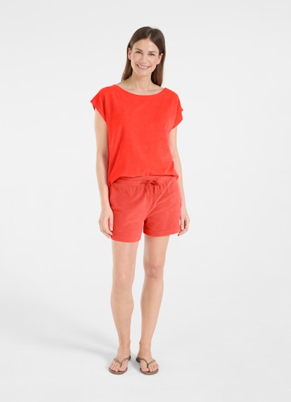 Medium Length Bermudas Terrycloth - Shorts poppy red