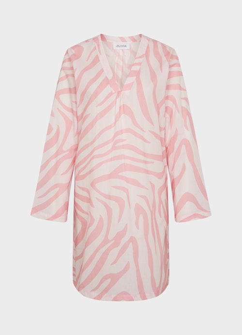 Short Length Kleider Popeline - Tunika Kleid flamingo