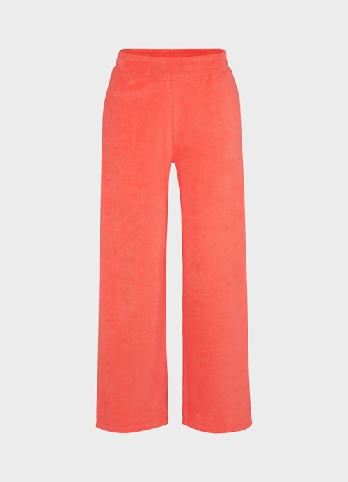 Coupe Wide Leg Fit Pantalons Sweatpants en éponge poppy red