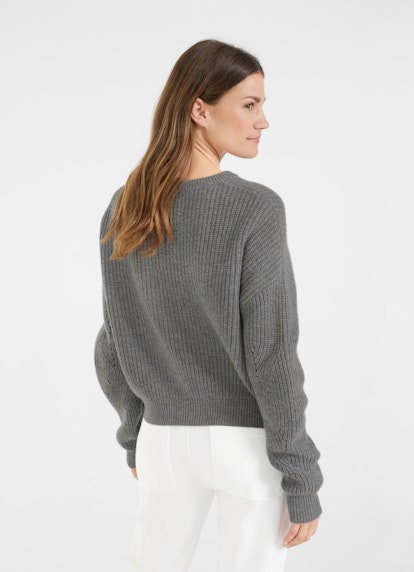 Coupe Casual Fit Maille Cashmere blend - Pulls steel grey mel.
