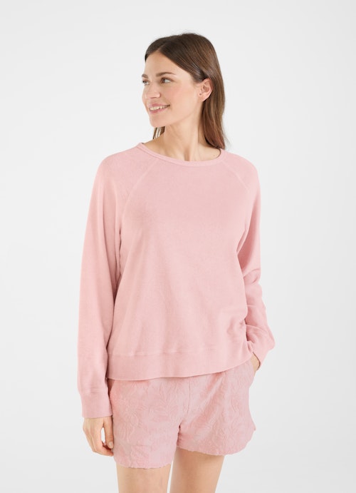 Loose Fit Sweatshirts Terrycloth - Sweater flamingo