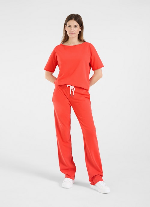 Boot Cut Pants Wide Leg Fit - Sweatpants poppy red
