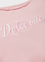 Oversized Fit Sweatshirts Dolce Vita Fleece Sweater Shortsleeve flamingo
