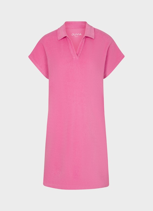 Short Length Dresses Terrycloth - Dress electric pink