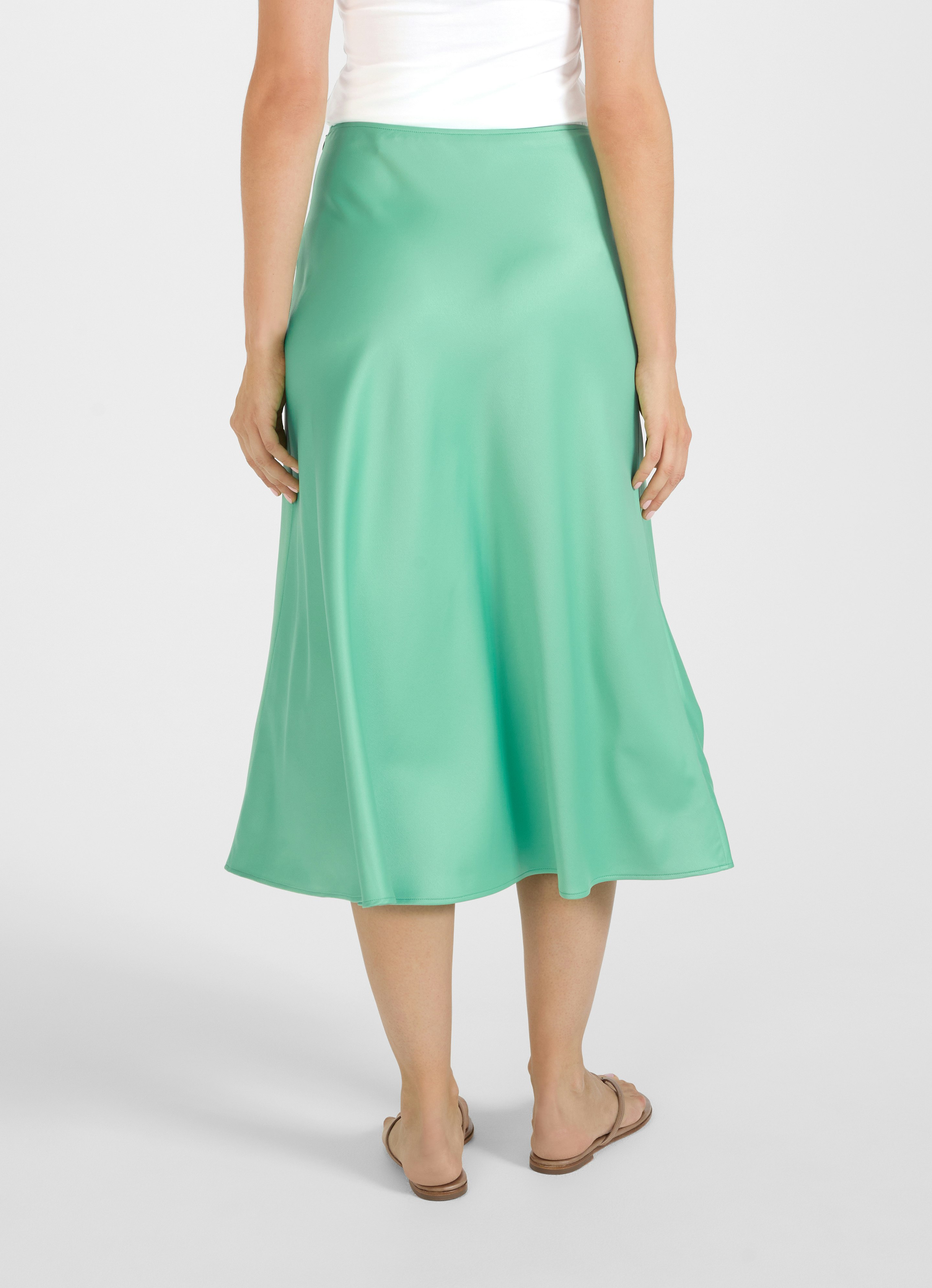 Mid length satin skirts online hotsell