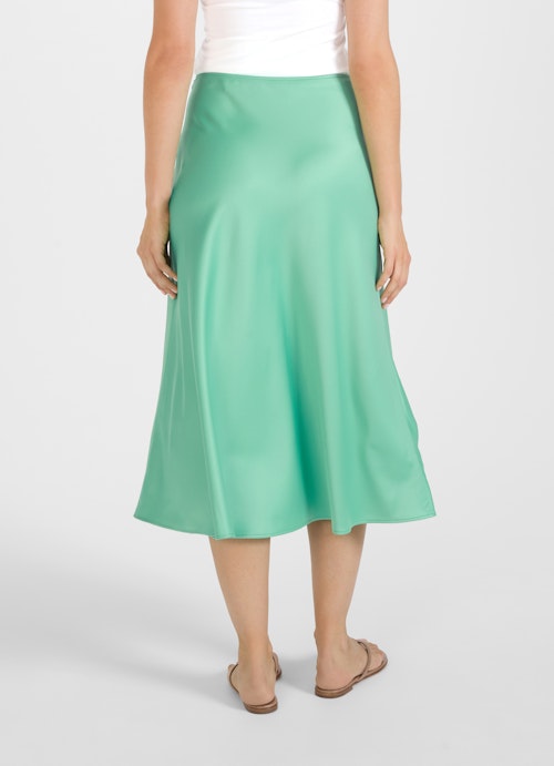 Medium Length Skirts Satin - Skirt spring green