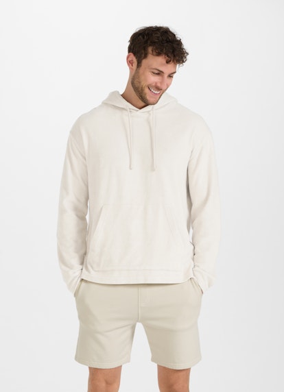 Regular Fit Sweaters Terrycloth - Hoodie eggshell