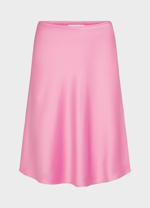 Short Length Skirts Satin - Skirt electric pink
