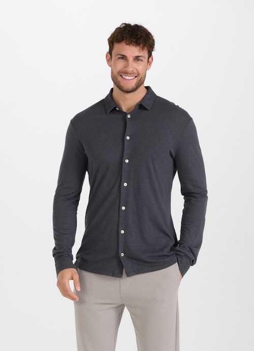 Regular Fit Shirts Jersey - Hemd smoke