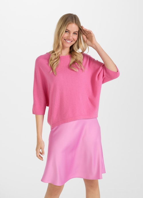 Casual Fit Strick Cashmere Blend - Pullover electric pink