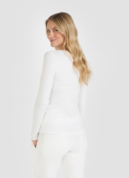 Slim Fit Long sleeve tops Jersey Modal - Longsleeve white