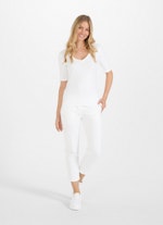 Slim Fit T-shirts Jersey Modal - Longsleeve white