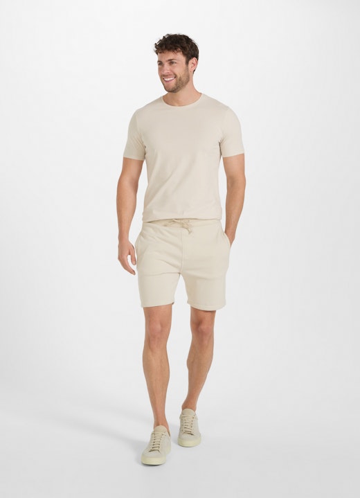 Coupe Slim Fit Bermuda Frottee - Shorts stone grey