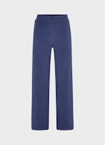 Wide Leg Fit Pants Terrycloth - Sweatpants ink blue
