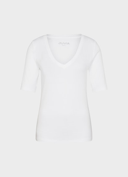 Coupe Slim Fit T-shirts Jersey Modal - Longsleeve white