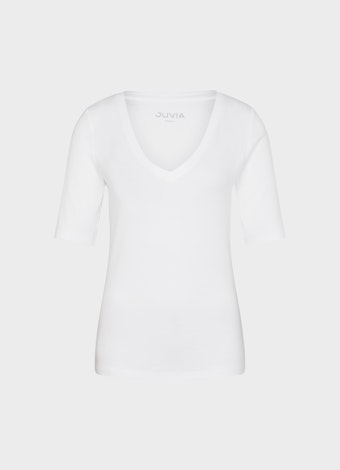 Coupe Slim Fit T-shirts Jersey Modal - Longsleeve white