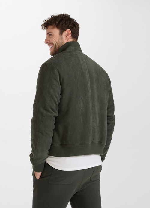 Regular Fit Jacken Tech Velours - Jacke jungle green