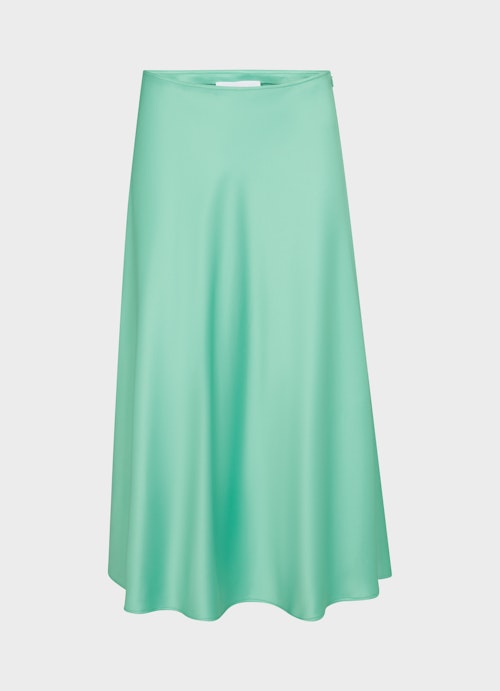 Medium Length Skirts Satin - Skirt spring green