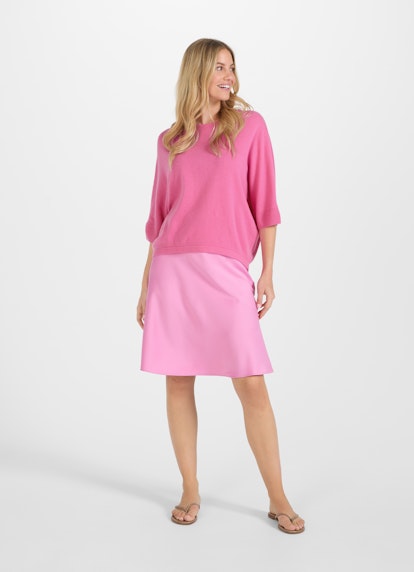 Casual Fit Strick Cashmere Blend - Pullover electric pink