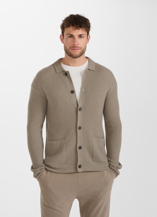 Regular Fit Knitwear Cashmere Wool - Jacket moon rock