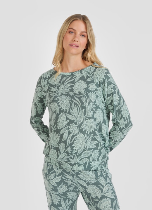 Regular Fit Sweatshirts Nightwear - Sweatshirt jade