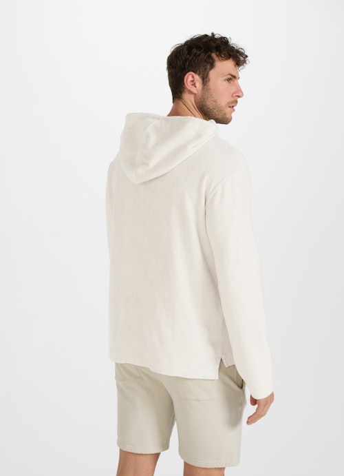 Regular Fit Sweaters Terrycloth - Hoodie eggshell
