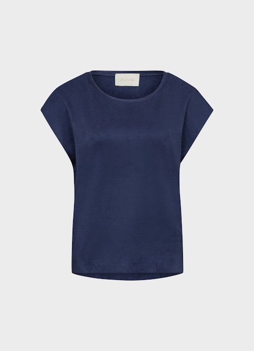 Regular Fit T-Shirts Tech Velours - T-Shirt ink blue